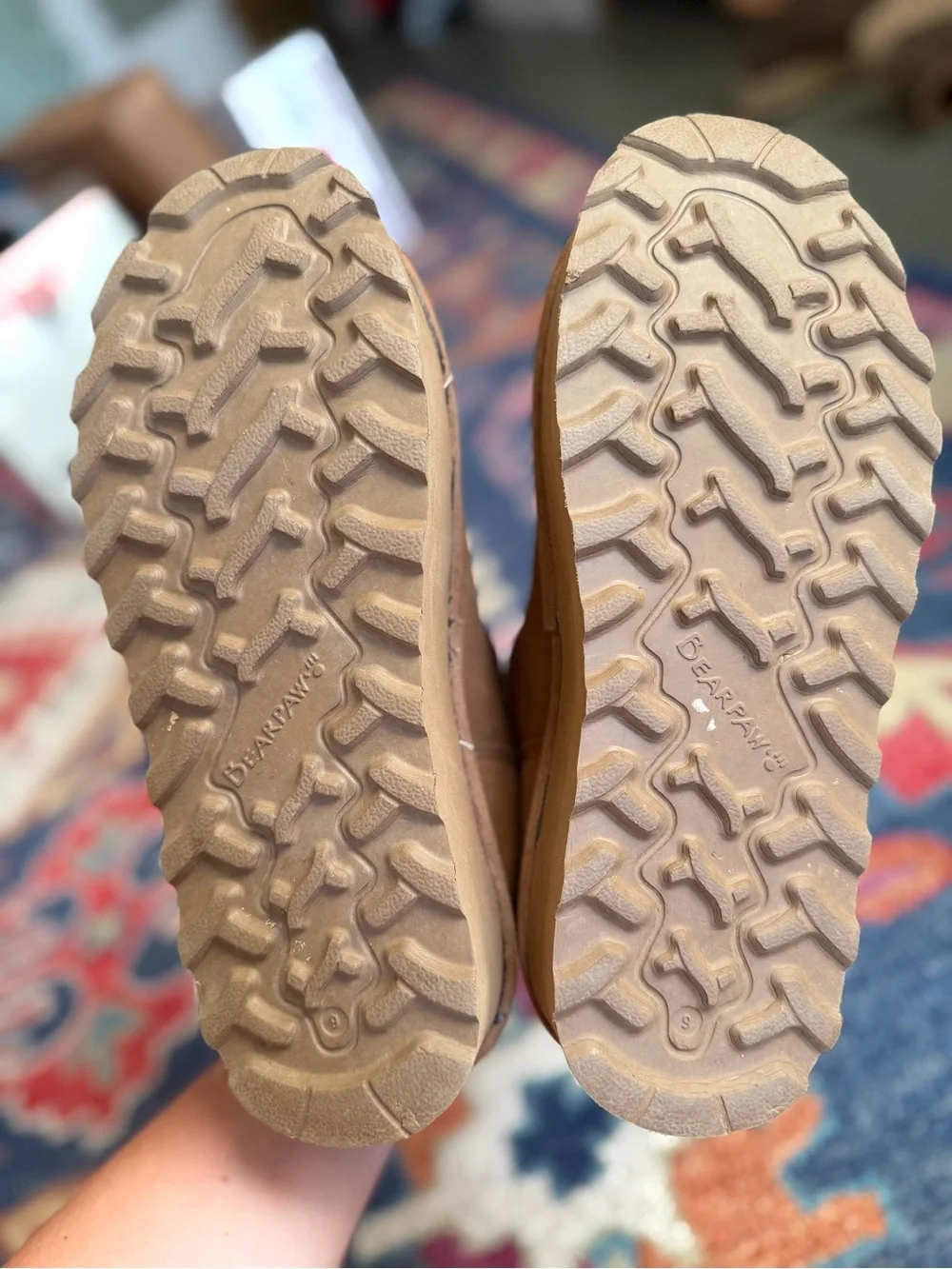 BearPaw Chestnut Suede Fleece-Lined Ankle Booties